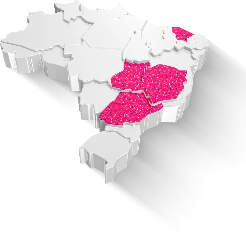 Imagem de mapa com franquias bem querer